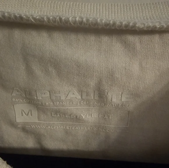 Alphalete Off White Long Sleeve Crop Top Sz M - Picture 5 of 6